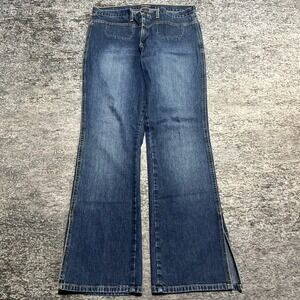 Vintage Abercrombie & Fitch Jeans Womens 12 (34x33) Blue Bootcut Flare 90s Y2K